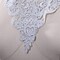 1 Piece Silver Metallic Venice Lace V Shaped Applique Patch for Gowns Dresses and Costumes
